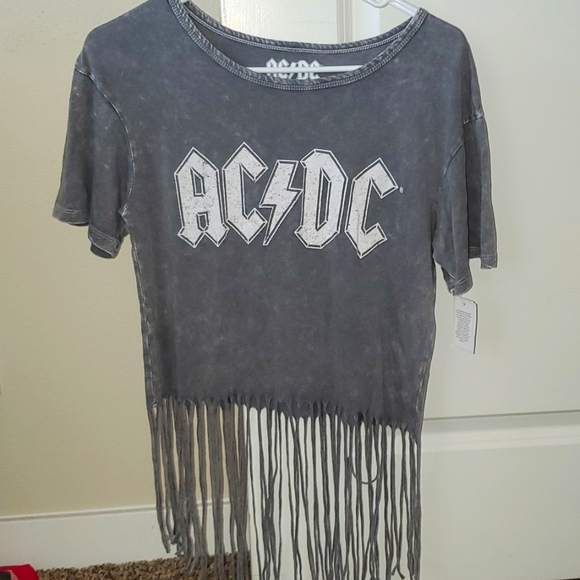 Urban Outfitters Tops - AC⚡DC fringe distressed top